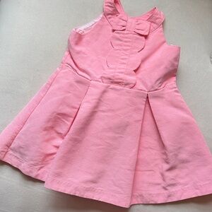 Janie and Jack Easter pink scalloped bow accent dress